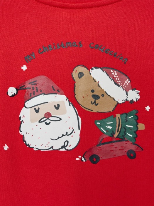 новогодний комбинезон из футера с начесом для малышей по цене 1199 руб вид справа