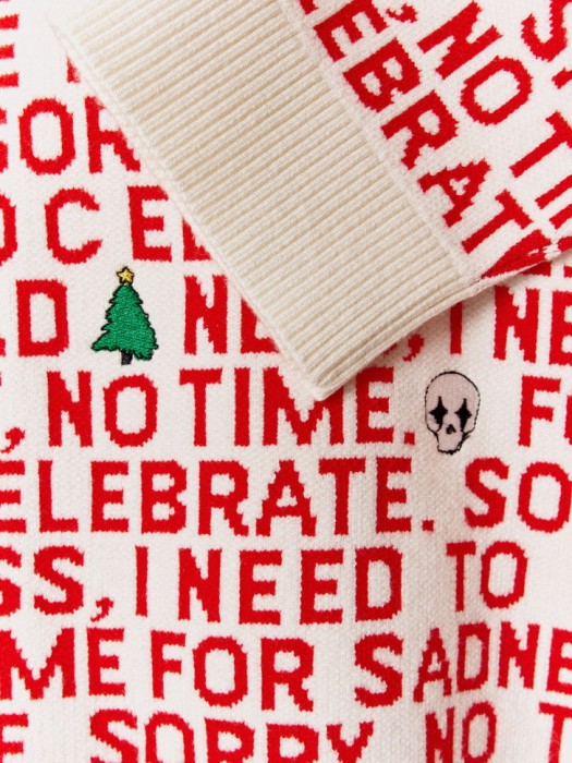 новогодний вязаный джемпер для мальчиков универсального стиля с лицевой стороны