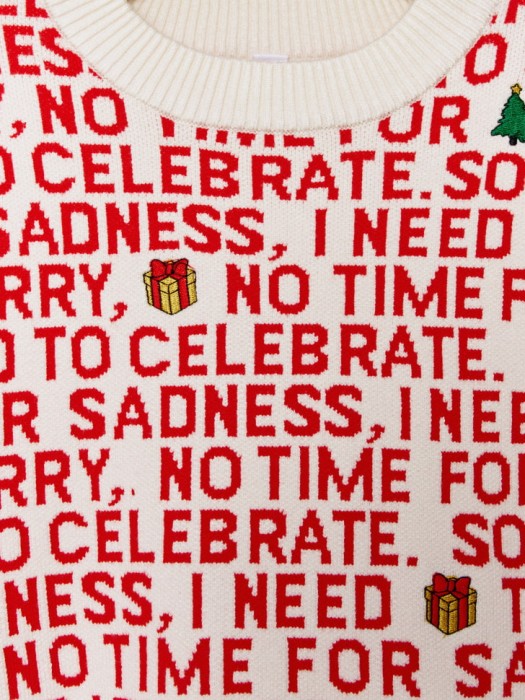 новогодний вязаный джемпер для мальчиков для детского возраста с изнаночной стороны