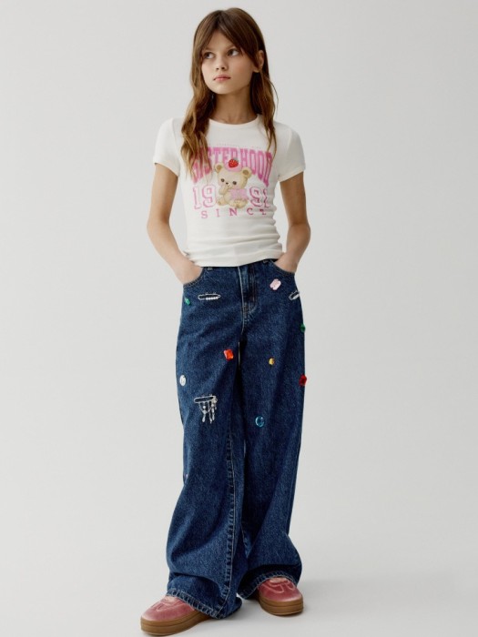 облегающая футболка с принтом для девочек от бренда sela вид слева