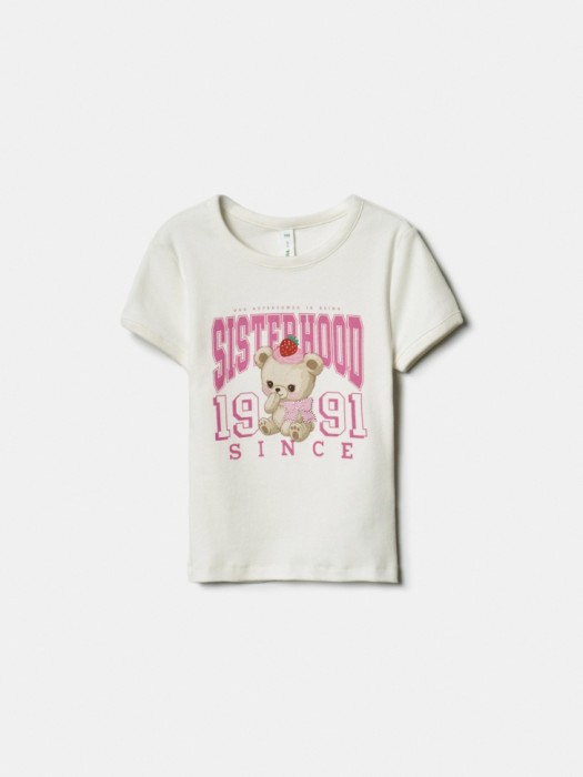 облегающая футболка с принтом для девочек из россии вид сбоку