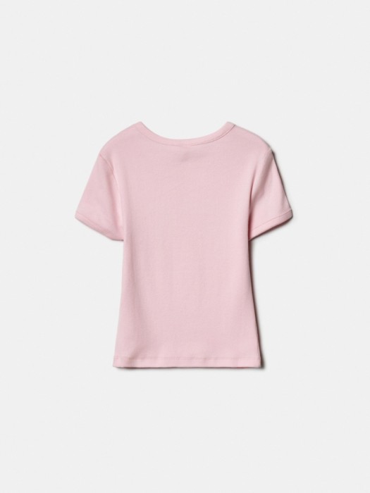 облегающая футболка с принтом для девочек из хлопка спереди