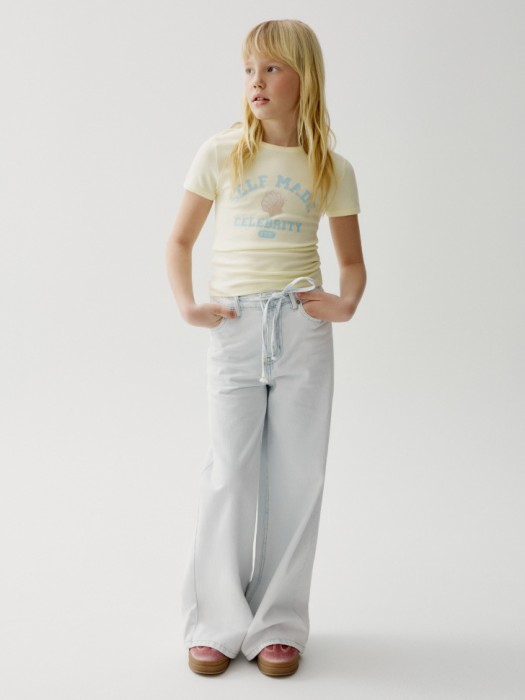 облегающая футболка с принтом для девочек от бренда sela вид слева