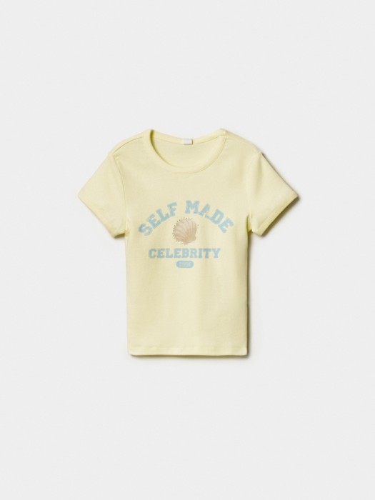 облегающая футболка с принтом для девочек по цене 999 руб вид справа