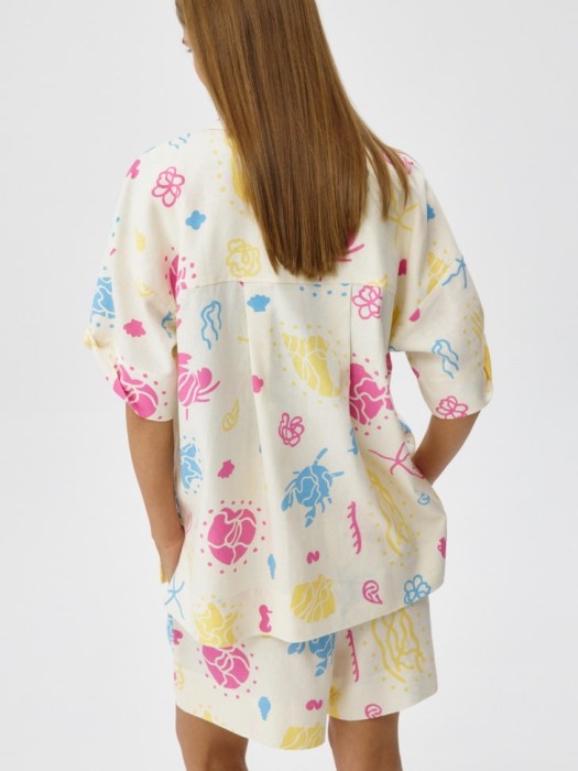 оверсайз рубашка из коллекции art people с дашей север по цене 1499 руб вид справа