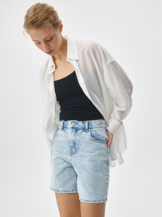 оверсайз рубашка из смесовой вискозы по цене 1799 руб вид справа