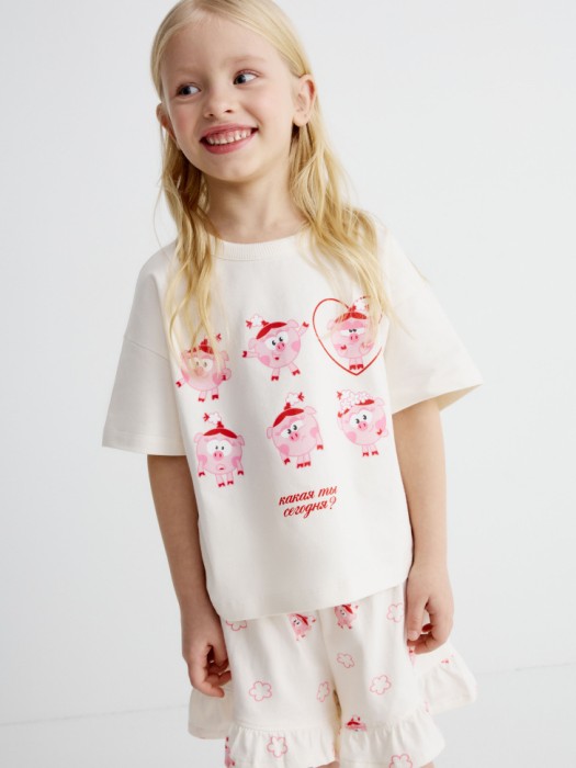 пижама для девочек с принтом  x смешарики 4610517201713 фотография