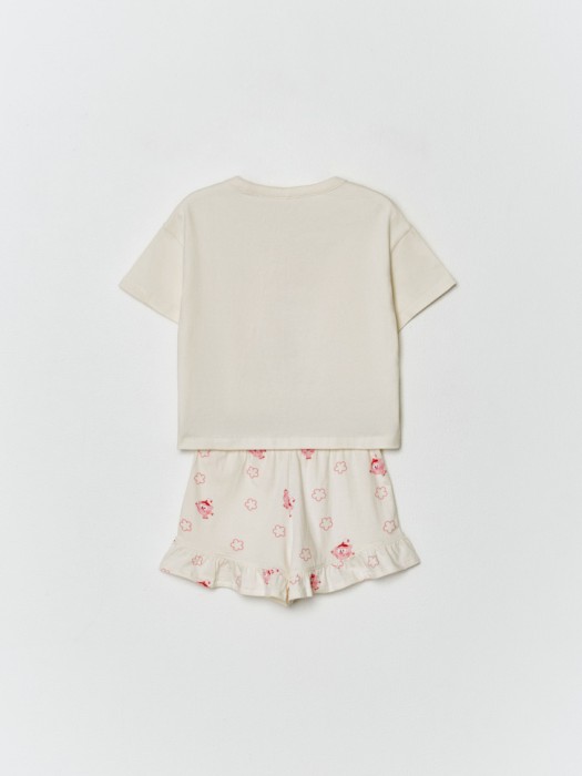 пижама для девочек с принтом  x смешарики из россии вид сбоку