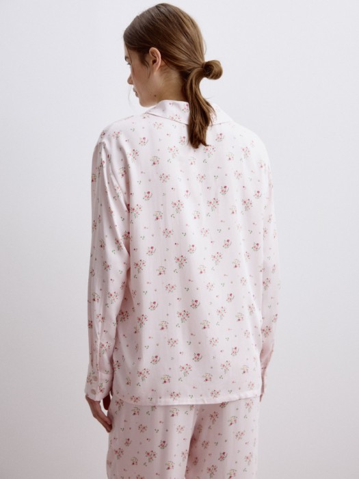 пижама из струящейся вискозы с принтом из россии вид сбоку