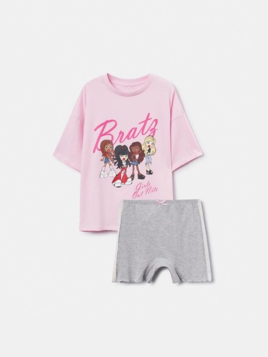пижама с принтом для девочек из коллекции  x bratz из россии вид сбоку