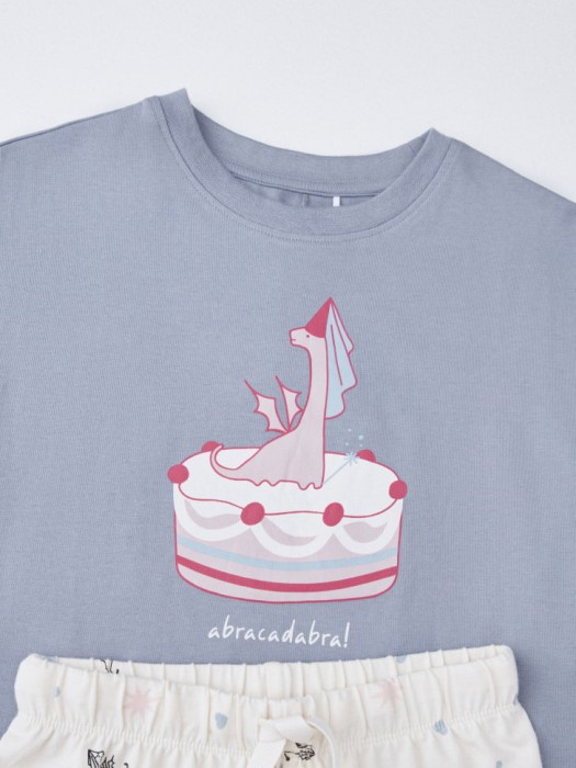 пижама с принтом для девочек из россии вид сбоку