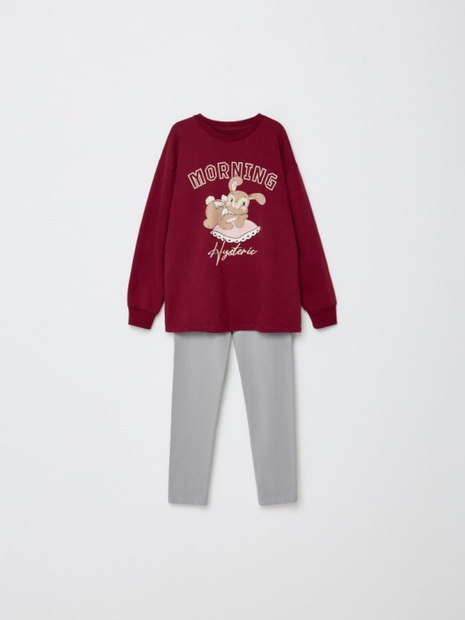 пижама с принтом для девочек по цене 1699 руб вид справа