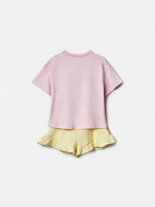 пижама с принтом для девочек из хлопка спереди