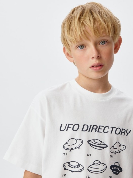 пижама с принтом для мальчиков из хлопка спереди