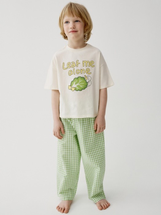 пижама с принтом для мальчиков из хлопка спереди