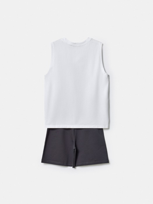 пижама с принтом для мальчиков из хлопка спереди