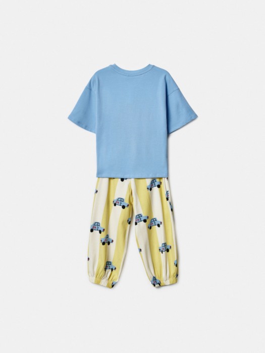 пижама с принтом для мальчиков из хлопка спереди