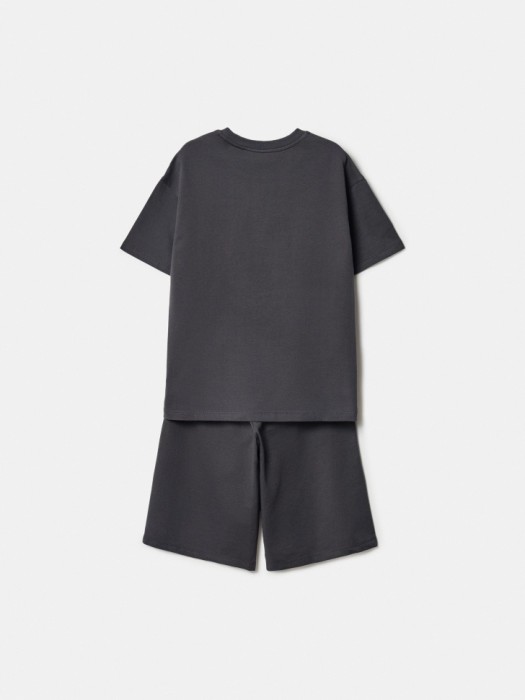 пижама с принтом для мальчиков универсального стиля с лицевой стороны