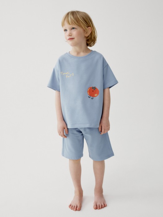 пижама с принтом для мальчиков универсального стиля с лицевой стороны