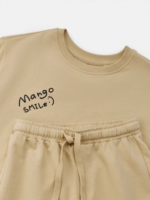 пижама с принтом для мальчиков из хлопка спереди