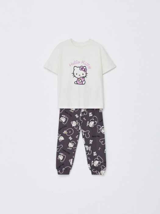 пижама с принтом hello kitty для девочек 4680798442693 фотография