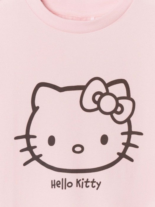 пижама с принтом hello kitty для девочек из россии вид сбоку