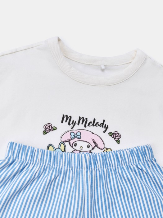 пижама с принтом hello kitty my melody для девочек из россии вид сбоку