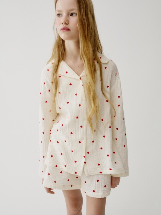 пижама с рубашкой и шортами из муслина для девочек 4610517781680 фотография