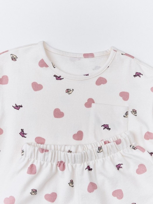 пижама с шортами для девочек по цене 999 руб вид справа