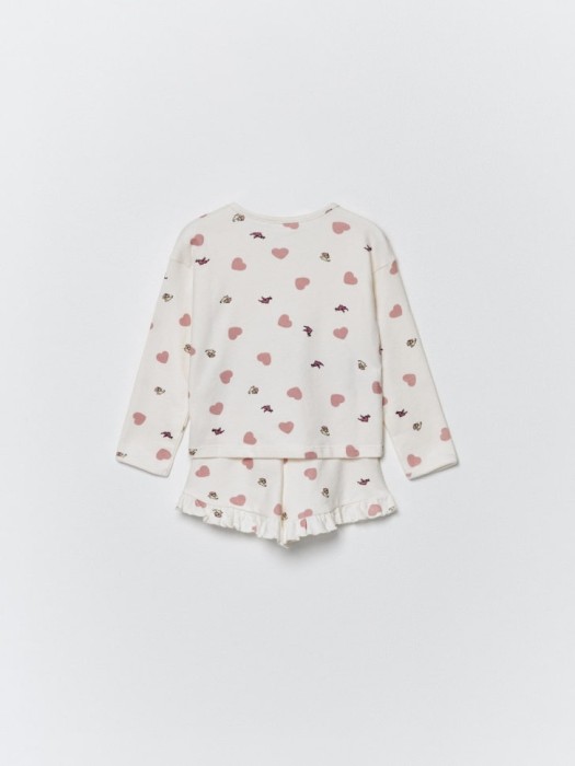 пижама с шортами для девочек из россии вид сбоку