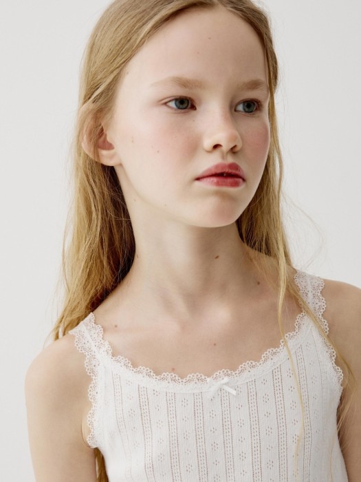 пижама с топом и шортами для девочек из хлопка спереди