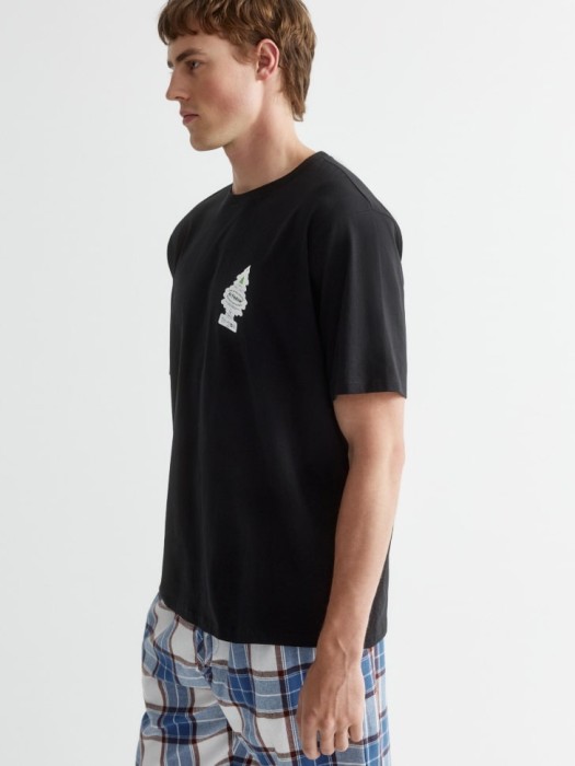 пижамная футболка с новогодним принтом по цене 799 руб вид справа