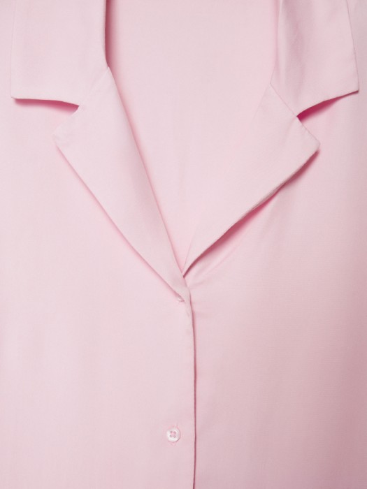 пижамная рубашка из струящейся вискозы для взрослого возраста с изнаночной стороны