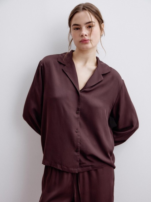 пижамная рубашка из струящейся вискозы 4610517110541 фотография