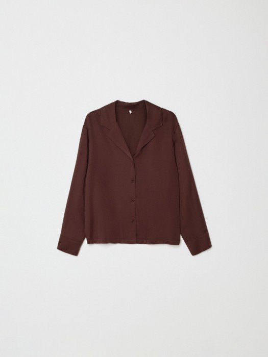 пижамная рубашка из струящейся вискозы из вискозы спереди