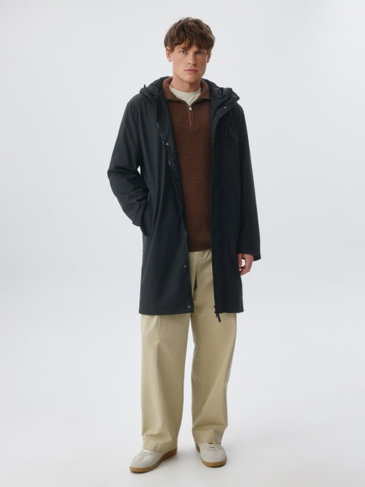 плащ с защитой от влаги от бренда sela вид слева