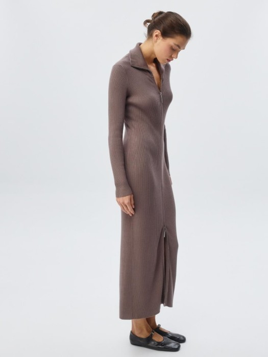 платье макси на молнии из россии вид сбоку