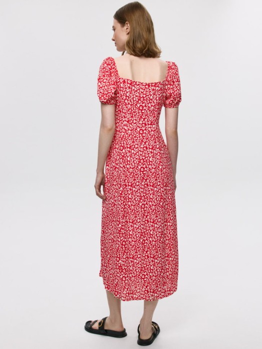 платье миди из вискозы из россии вид сбоку