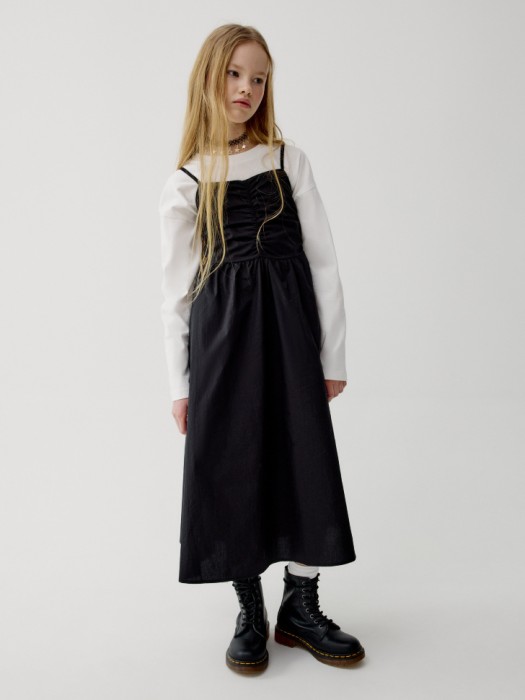 платье миди на бретелях для девочек от бренда sela вид слева