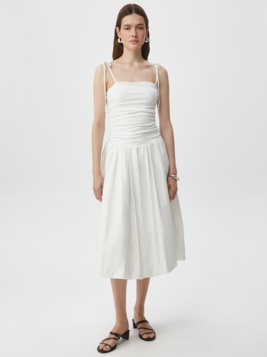 платье миди с бретелями на бантик 4680798065830 фотография