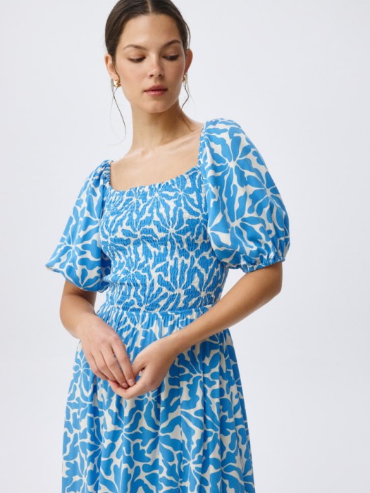 платье миди с цветочным принтом из россии вид сбоку