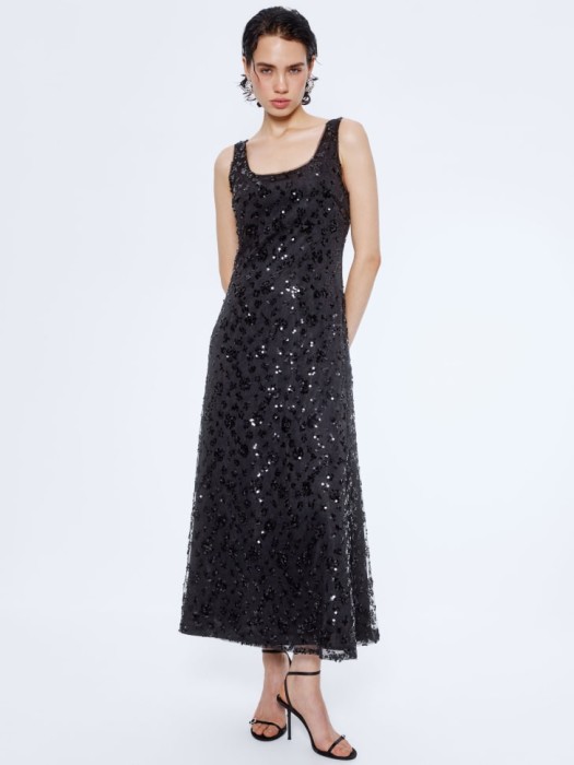 платье миди с пайетками 4610517046734 фотография