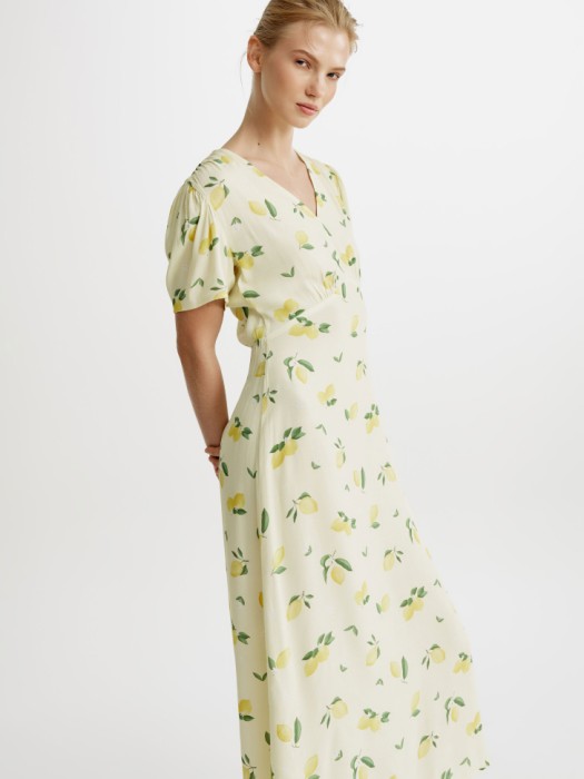 платье миди с принтом из вискозы 4640611031244 фотография