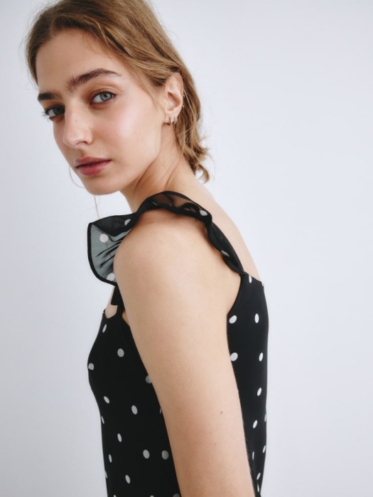 платье миди в горох из линейки  young по цене 2299 руб вид справа