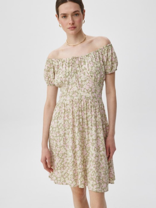 платье мини из вискозы из россии вид сбоку