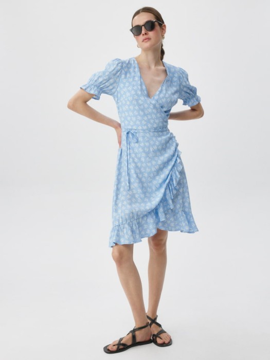 платье мини с принтом от бренда sela вид слева