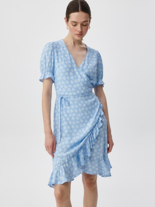 платье мини с принтом из россии вид сбоку