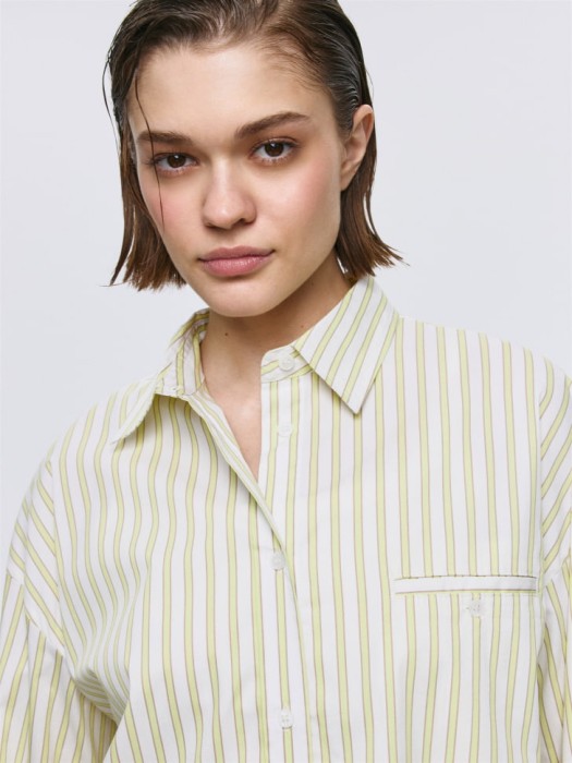 платье-рубашка в полоску из россии вид сбоку