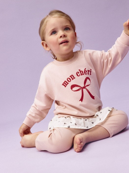 платье с имитацией свитшота для девочек от бренда sela вид слева