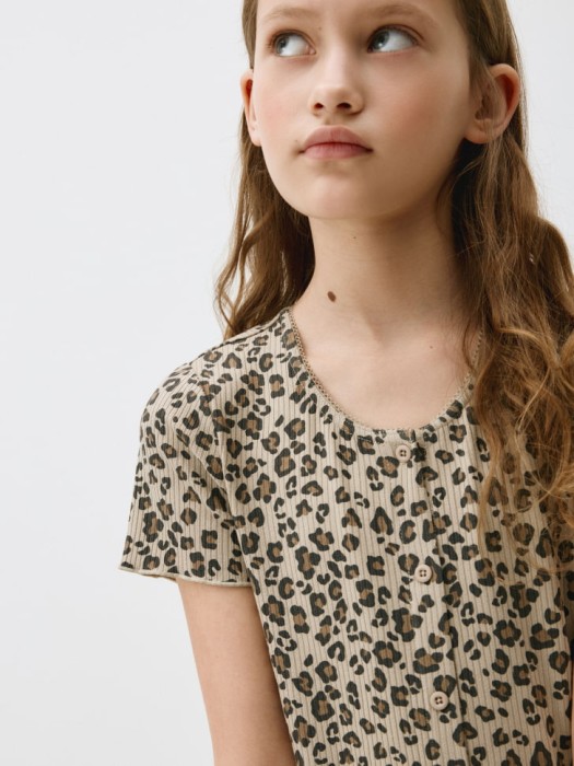 платье с леопардовым принтом для девочек из россии вид сбоку